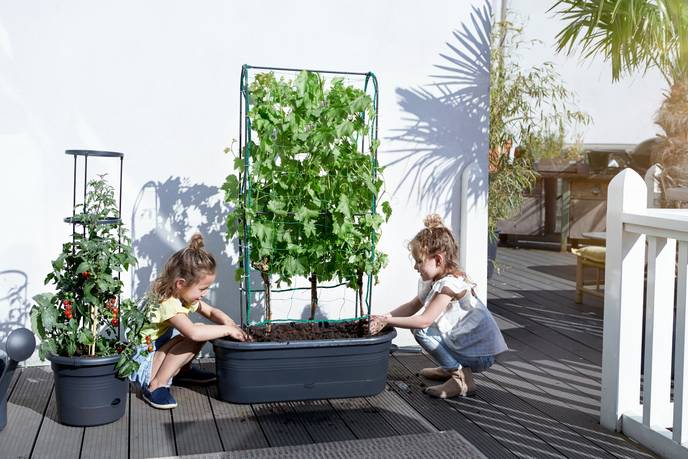 green basics jardiniere treillis 80cm living noir